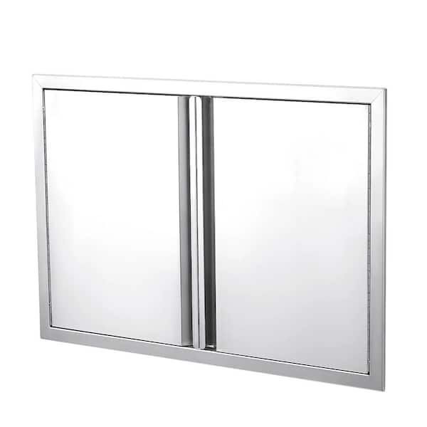 24" W x 24" H BBQ Access Door,Double Outdoor Kitchen Door,Weatherproof Built in 304 Stainless Steel with Recessed Handle