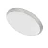 Photo 1 of 11 in. Brushed Nickel Integrated LED Dimmable Selectable CCT Flush Mount Indoor Ceiling Light

