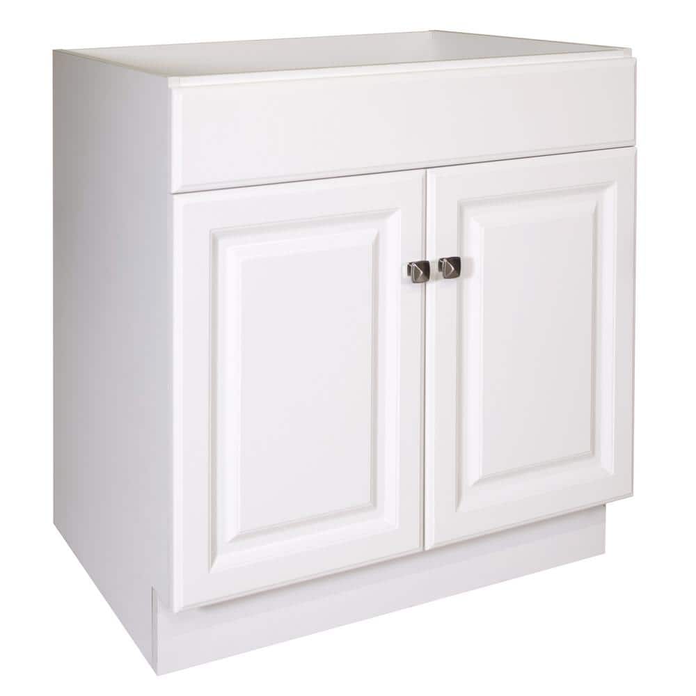 Wyndham 30" White MDF Freestanding Bathroom Vanity Cabinet