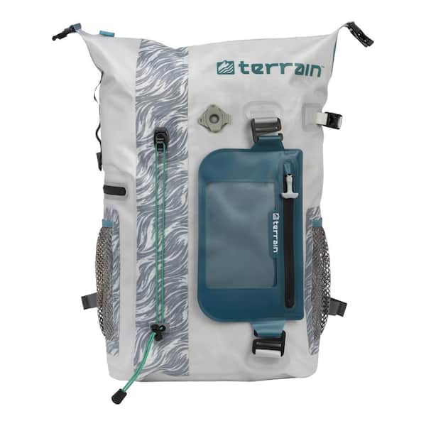 Adventure Waterproof Backpack, Coastal Sand and Ultramarine Teal