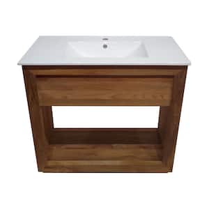 Daxton 17.7 in. W x 34.55 in. D x 23.25 in. H Bath Vanity Cabinet without Top in Walnut
