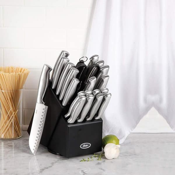 Oster Langmore 15 Piece Stainless Steel Blade Cutlery Set in Mint 