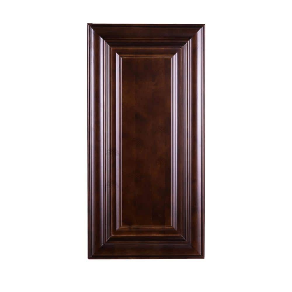 Edinburgh Assembled 12 in. x 36 in. x 12 in. Wall Cabinet with 1 Door 2 Shelves in Espresso price history on PriceWatchPro