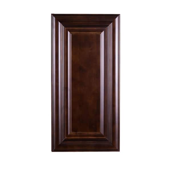 LIFEART CABINETRY Edinburgh Assembled 15 in. x 36 in. x 12 in. Wall Cabinet with 1 Door 2 Shelves in Espresso