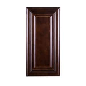 Edinburgh Assembled 18 in. x 30 in. x 12 in. Wall Cabinet with 1 Door 2 Shelves in Espresso