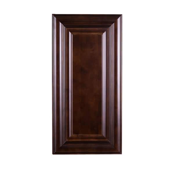 LIFEART CABINETRY Edinburgh Assembled 21 in. x 36 in. x 12 in. Wall Cabinet with 1 Door 2 Shelves in Espresso
