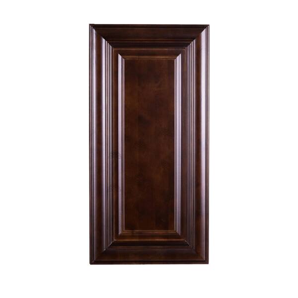 LIFEART CABINETRY Edinburgh Assembled 15 in. x 36 in. x 12 in. Wall Cabinet with 1 Door 2 Shelves in Espresso