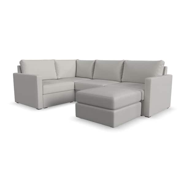 FLEXSTEEL FLEX 4-Seat Sectional with Standard Arm and Ottoman