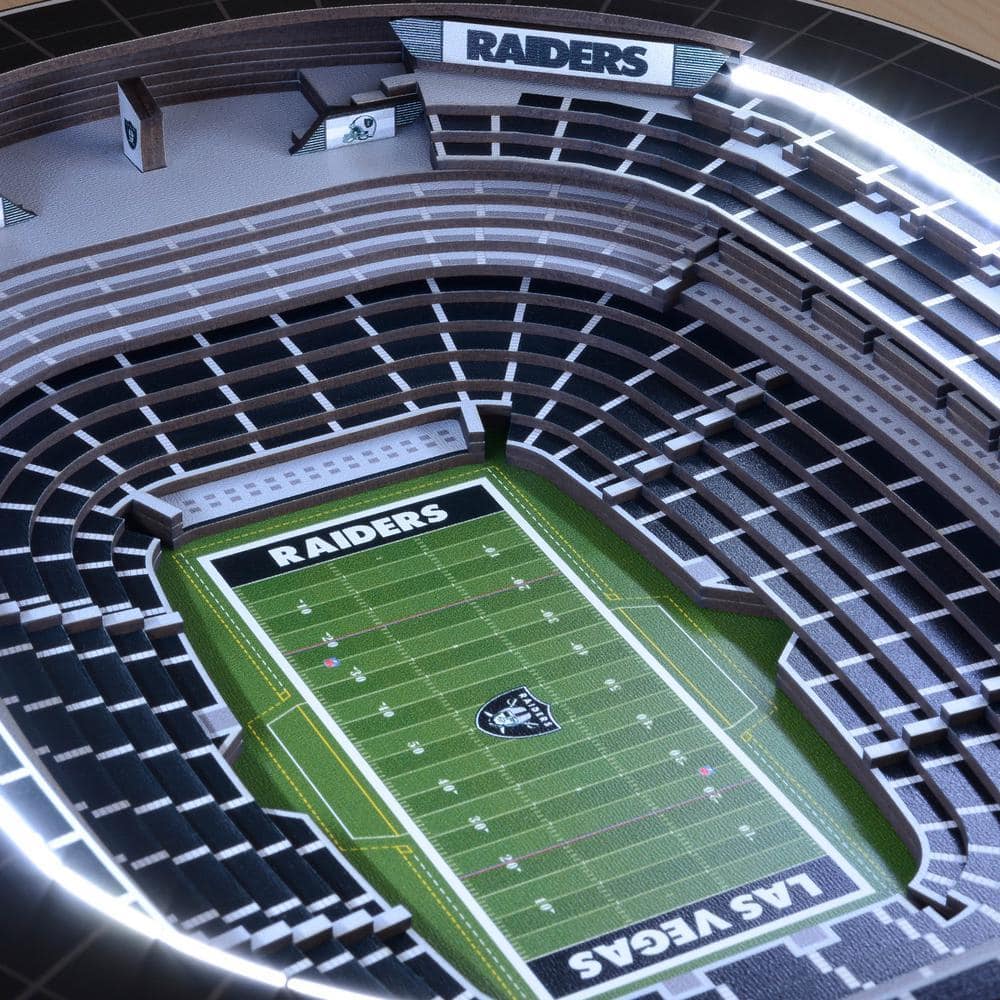 NFL Las Vegas Raiders 25-Layer StadiumViews Lighted End Table - thumbnail 4