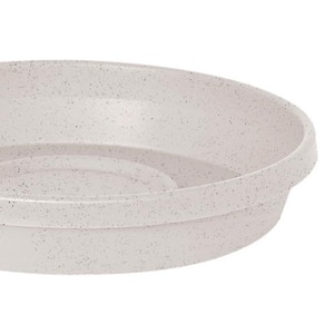 Terra 17 in. Vanilla Bean Plastic Plant Saucer Tray