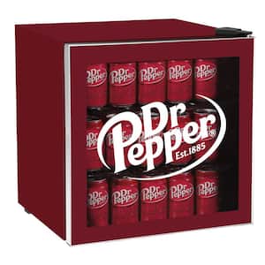 Themed 17.5 in. Holds 50 (12 oz.) Cans or 17-Bottles Glass Door Compact Fridge Beverage Cooler