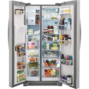 22.3 cu. ft. 33 in. Standard Depth Side by Side Refrigerator in Smudge-Proof Stainless Steel