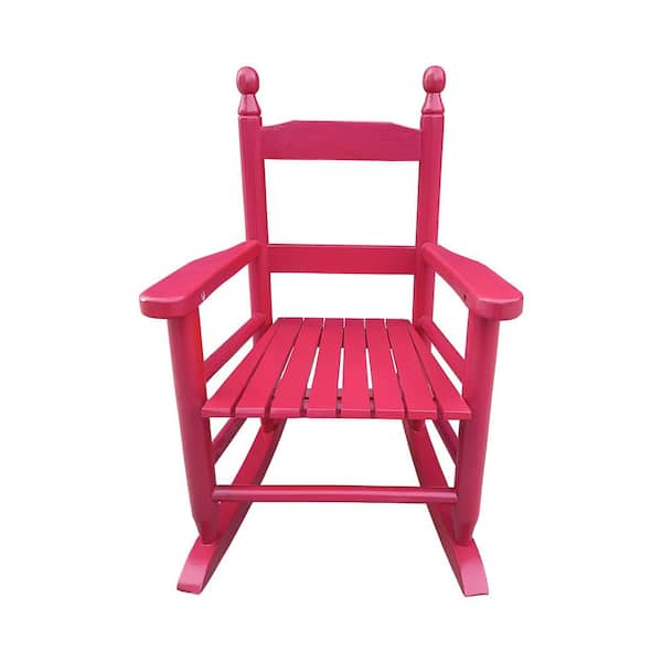 Unbranded Children's rose red Solid Wood Outdoor Rocking Chair