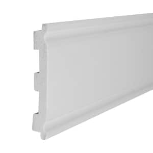 5/8 in. x 4 in. x 96 in. L Unfinished Polystyrene Universal Baseboard Moulding to accept 3/8 in. Wainscot panel (3-Pack)