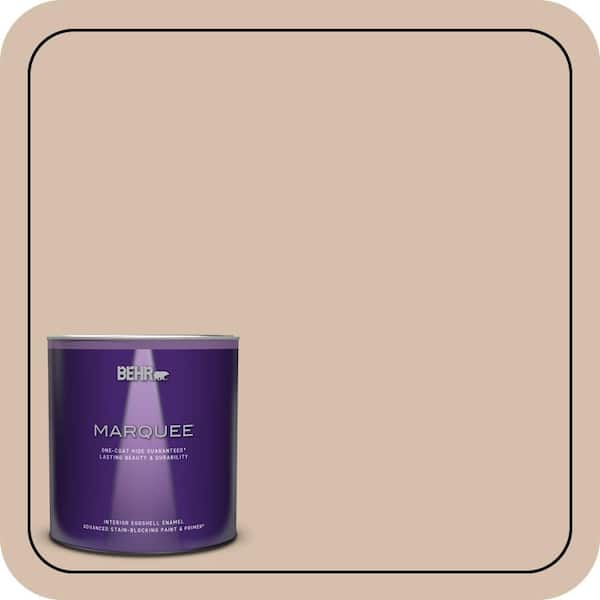 BEHR MARQUEE 1 qt. #ICC-42 Comforting Eggshell Enamel Interior Paint & Primer