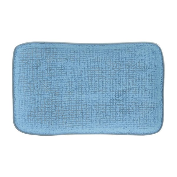 10.63 in. Breeze Light Blue Stoneware Rectangular Platter Medium Juta (Set of 4)