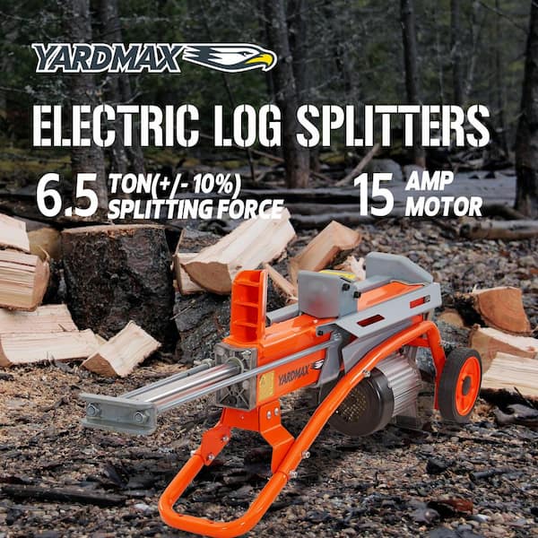 6.5-Ton 15 Amp Horizontal Electric Log Splitter