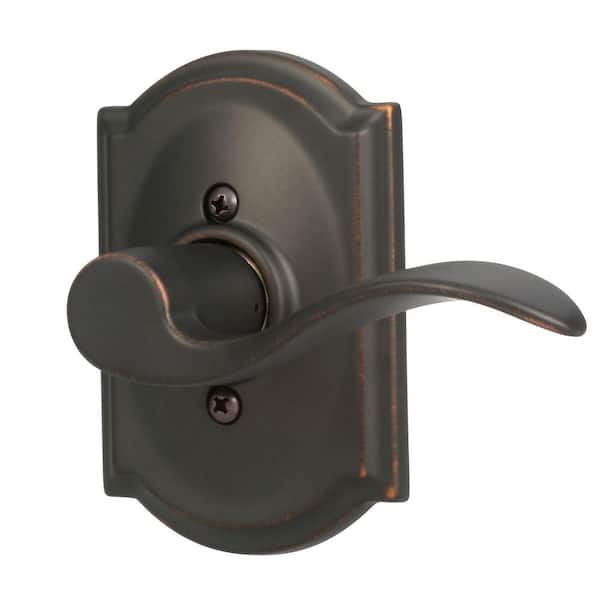 Schlage Accent Aged Bronze Right Handed Dummy Door Handle with