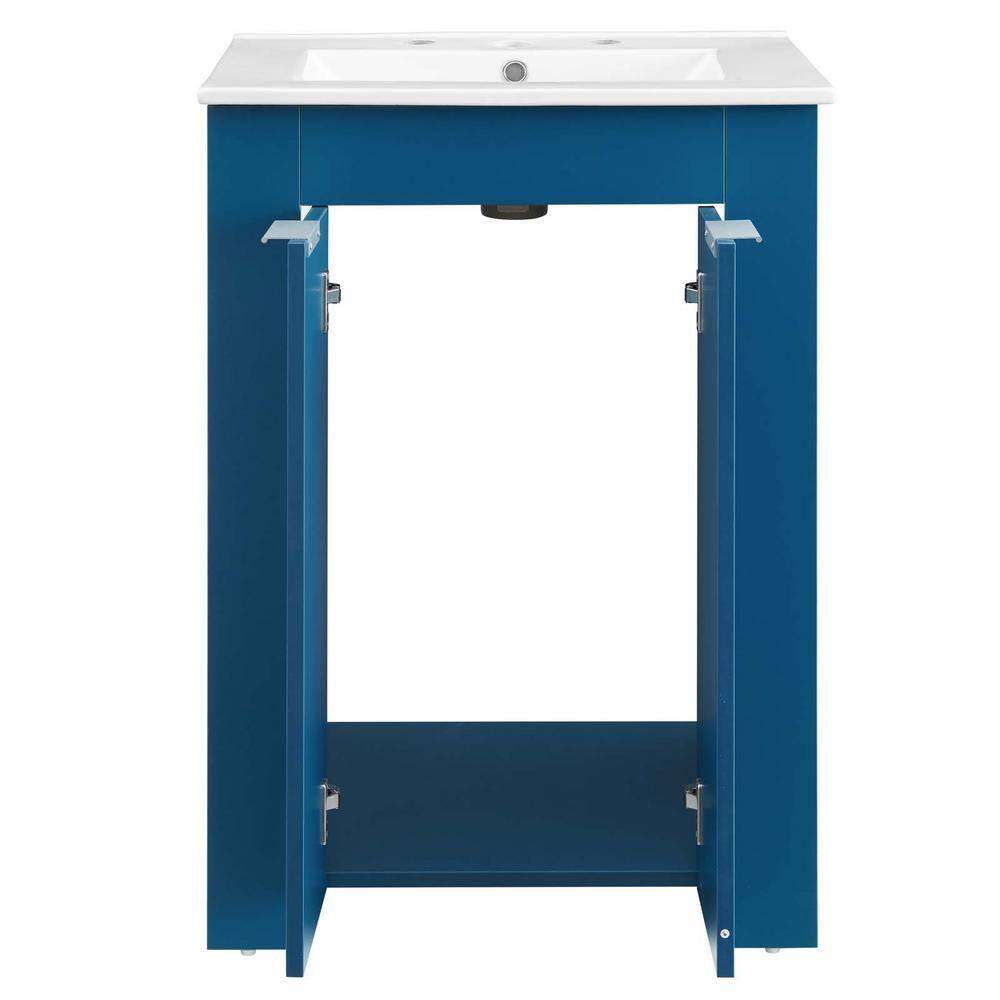 Maybelle 24" Navy White Modern Melamine Bathroom Vanity