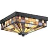 Quoizel Inglenook 14 In. 3-Light Valiant Bronze Flush Mount TFIK1614VA ...