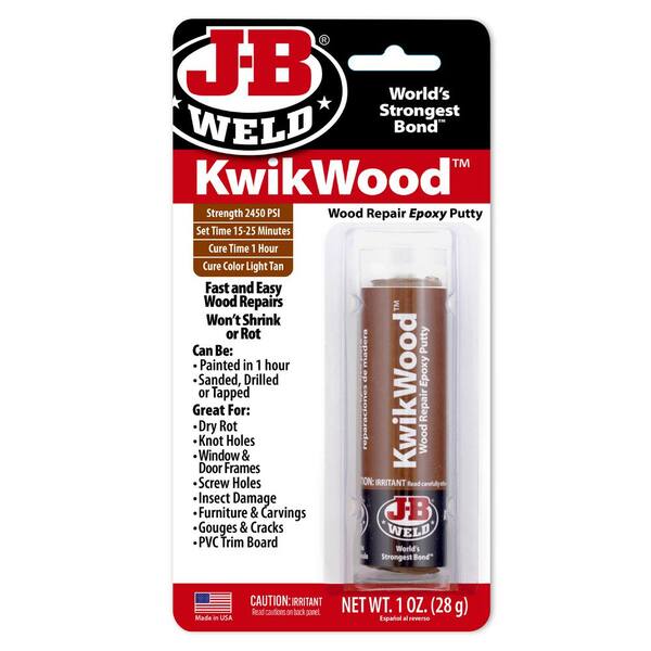Dap Plastic Wood Filler in Natural & JB Weld KwikWood World's Strongest  Bond in