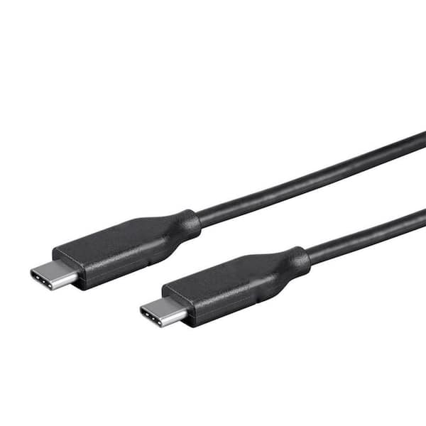 Cables and Adapters; USB Type C to Type C 2.0 Cable - 480 Mbps, 3 Amp, 30/26AWG (1.6 ft.), Black