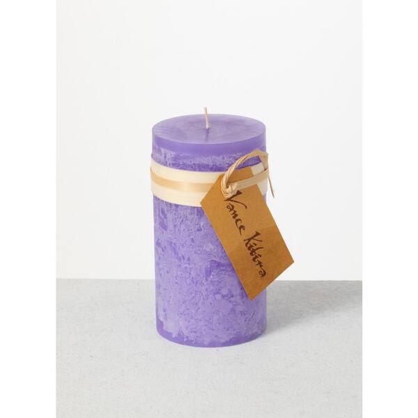 Vance Kitira 6 in. Wisteria Timber Pillar Candle