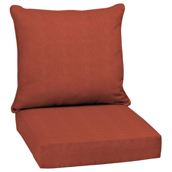ARDEN 24 in. x 24 in. 2-Piece Deep Seating Outdoor Lounge Chair Cushion in Sedona Valencia