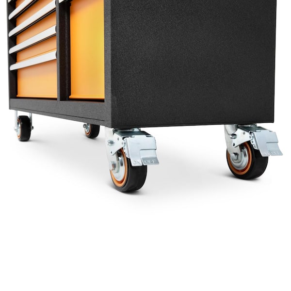 GEARWRENCH GSX 52 in. x 18 in. 11-Drawer Orange and Black Powder Coated Steel  Rolling Tool Cabinet with Stainless Steel Worktop 83247 - The Home Depot