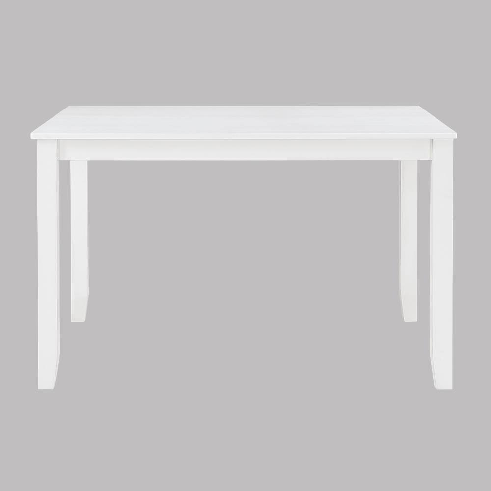 White Birch Veneer 5-Piece Dining Set with Lattice-Back Chairs