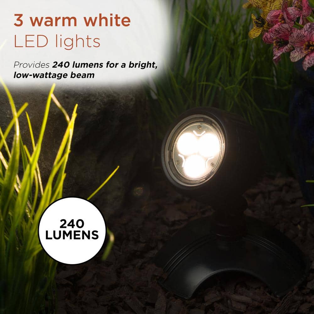 Set of 3 Warm White LED Outdoor Landscape Spotlights