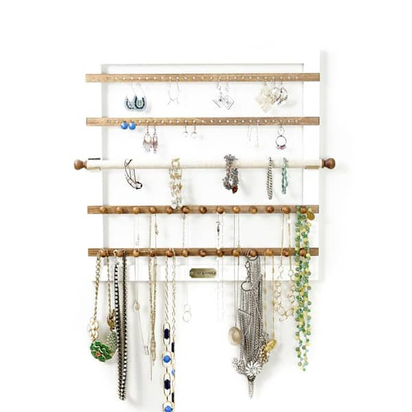 HIVES HONEY Karli White Jewellery Storage Accessory Frame 0.65 in. x 18 ...