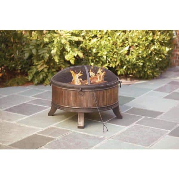 Round Steel Fire Pit Ft 01e, Fire Pit Clearance Home Depot