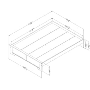 Versa Queen-Size Platform Bed in Gray Maple