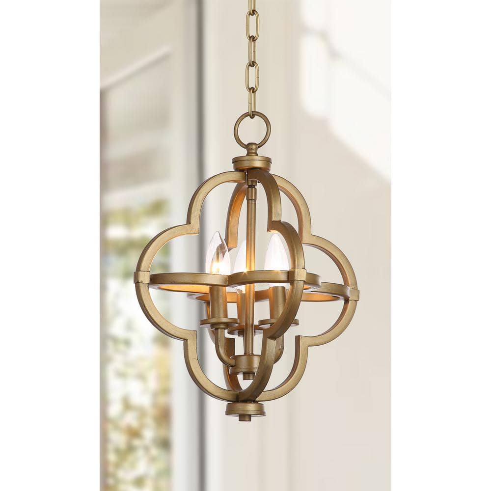 Modern Farmhouse Gold 12.25" Orb Adjustable Pendant Light