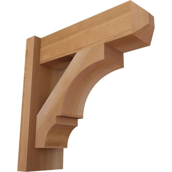 Ekena Millwork 6 in. x 16 in. x 16 in. Western Red Cedar Del Balboa Craftsman Smooth Outlooker