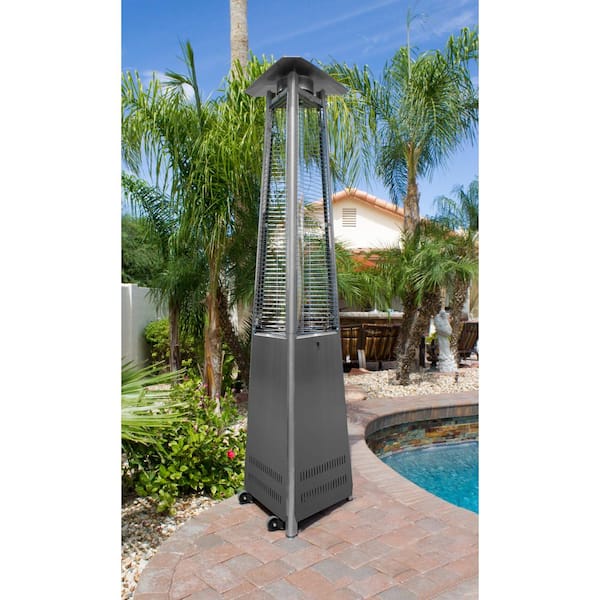 38,000 BTU Commercial Stainless Steel Quartz Tube Propane Patio Heater