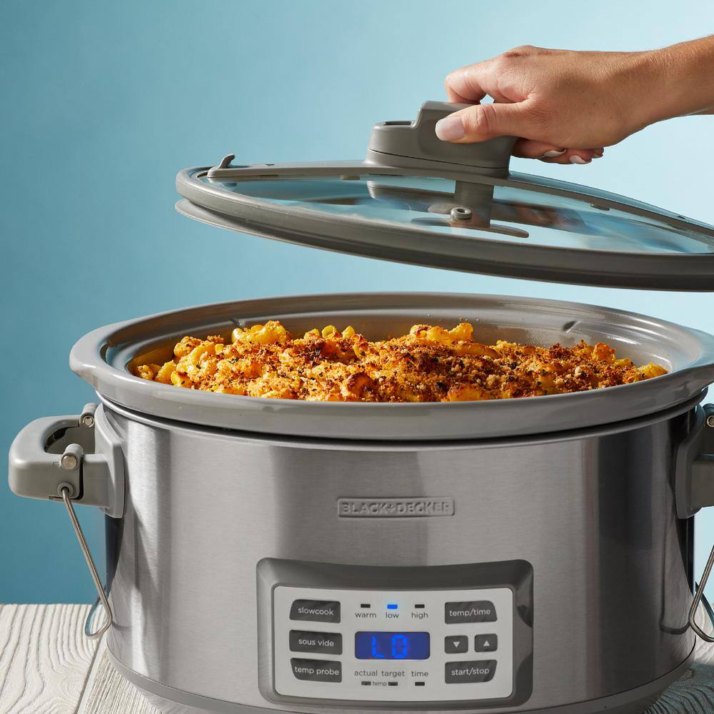 Stainless Steel 7-Quart Digital Slow Cooker with Timer and Display