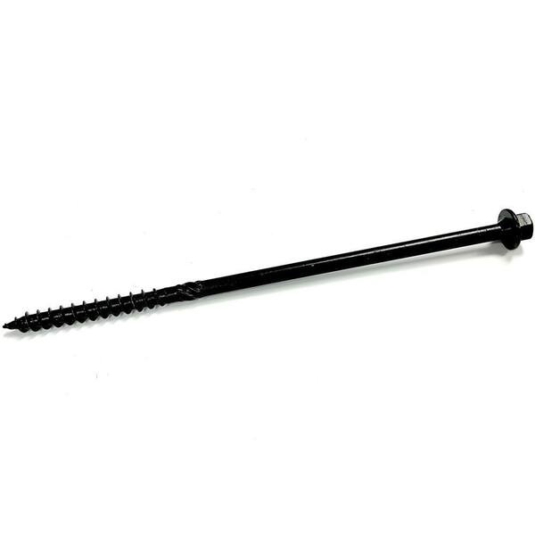 BIG TIMBER #14 x 5 in. Hex Head Black Log Screws (250-Pack)