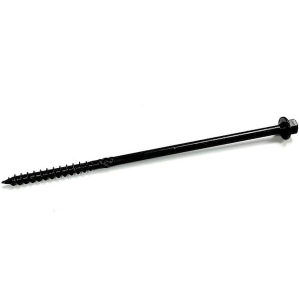 BIG TIMBER #17 x 7 in. Hex Head Black Log Screws (25-Pack)