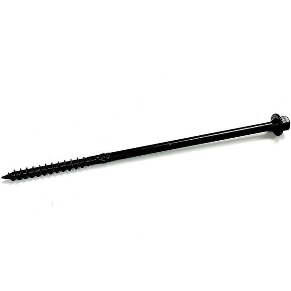 BIG TIMBER 17 x 7 in. Hex Head Black Log Screws (25Pack) BL17725