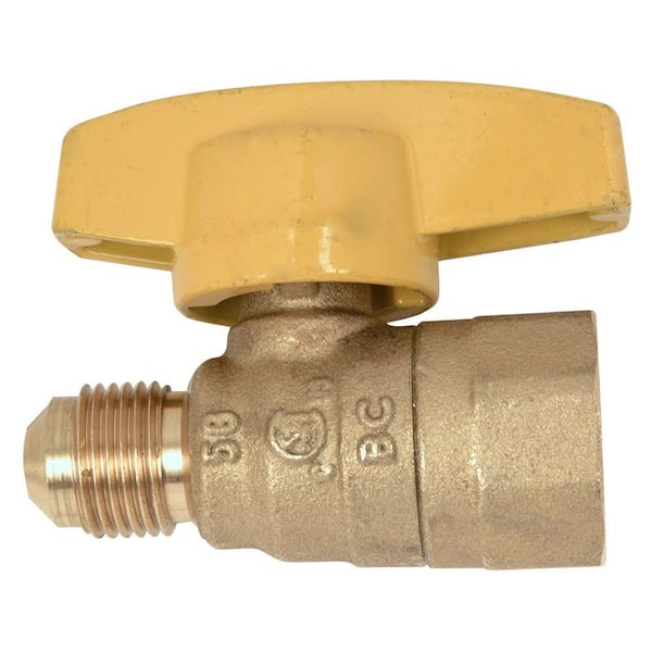 BrassCraft 3/8 in. O.D. Flare x 1/2 in. FIP Gas Ball Valve