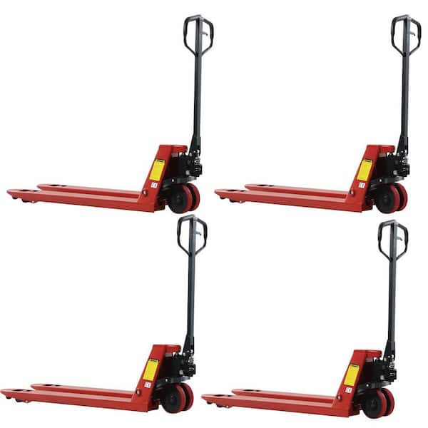 TORY CARRIER (4-Pack) 6600 lbs. Hand Pallet Truck Hydraulic 48 x 27 in. Fork Manual Pallet Jack Red