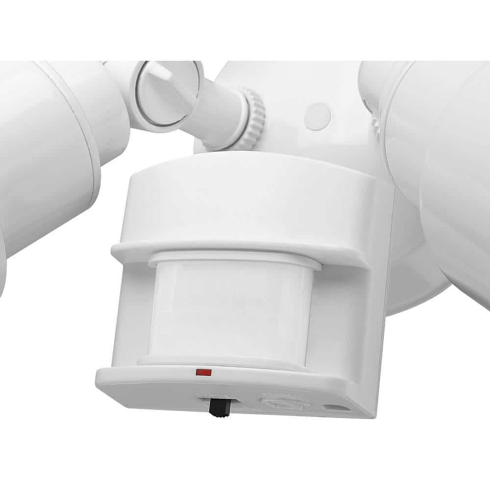 Gloss White LED Motion Sensor Security Flood Light