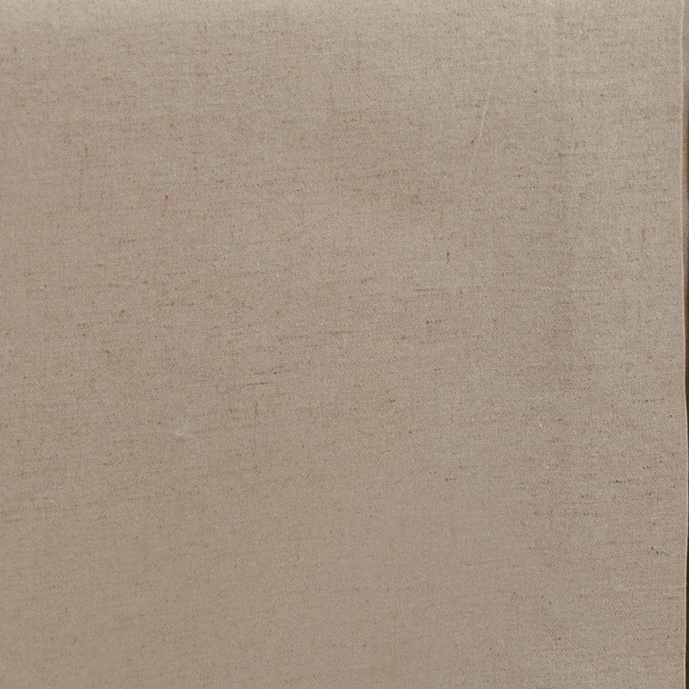 Greige Cotton Linen Blend Queen Bed Skirt Panel