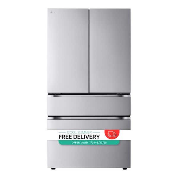 26 cu. ft. SMART Counter Depth MAX French Door Refrigerator with Internal Water Dispenser in PrintProof Stainless Steel