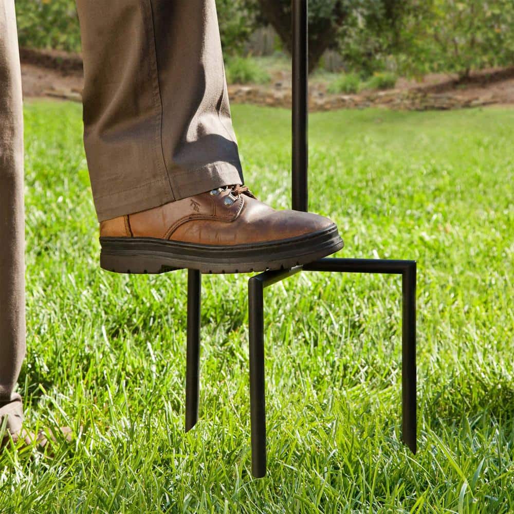 Black Steel Decorative Garden Hose Stand with Star Design