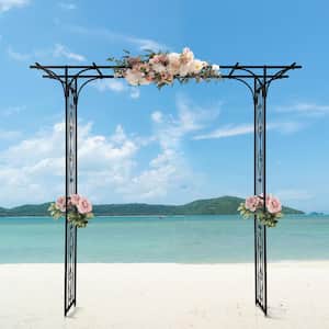85 in. x 81.1 in. Grande Iron Arch for Various Climbing Plant Arbor