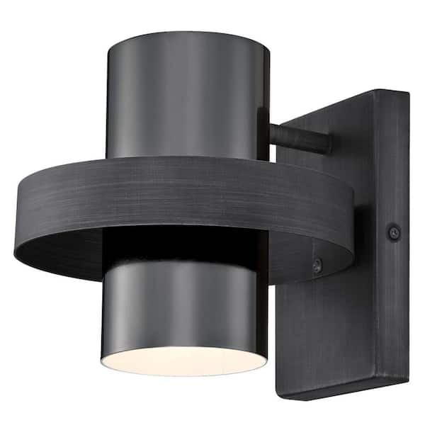 Westinghouse Exton 1-Light Distressed Aluminum and Gun Metal Wall Mount Sconce