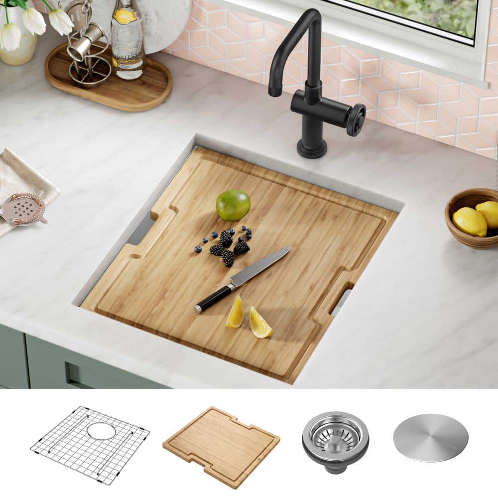 Kore 19-Inch Stainless Steel Drop-In Farmhouse Kitchen Sink